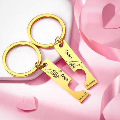 Personalised Spotify Code Keychain - Engraved Stainless Steel Music Gift for Couples