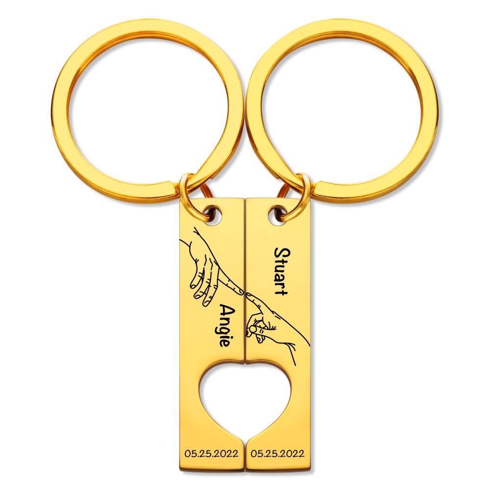 Personalised Spotify Code Keychain - Engraved Stainless Steel Music Gift for Couples