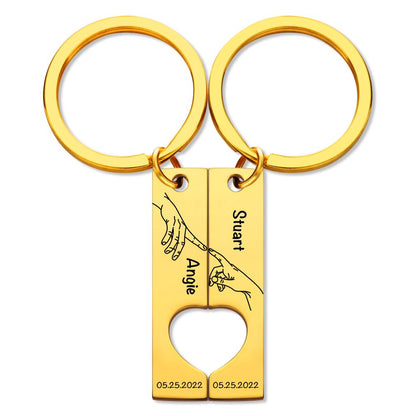 Personalised Spotify Code Keychain - Engraved Stainless Steel Music Gift for Couples