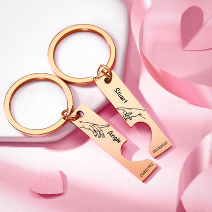 Personalised Spotify Code Keychain - Engraved Stainless Steel Music Gift for Couples