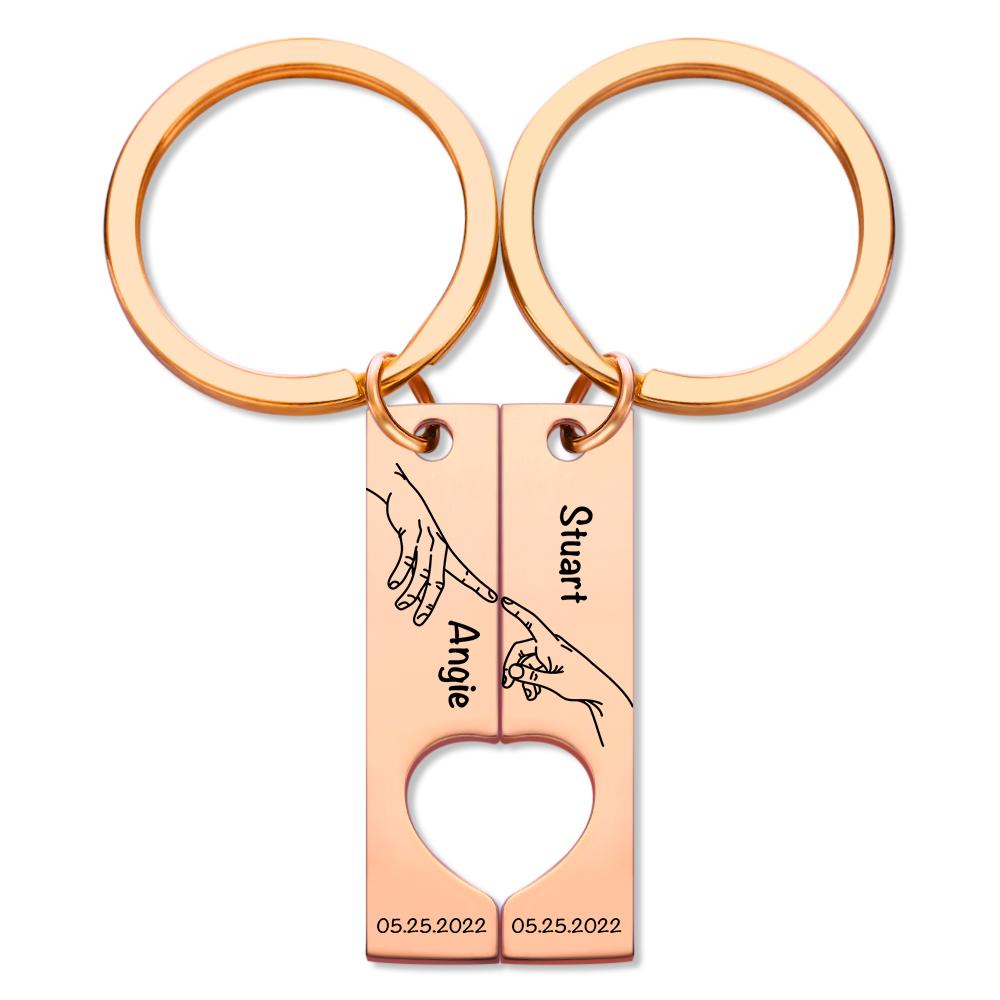 Personalised Spotify Code Keychain - Engraved Stainless Steel Music Gift for Couples