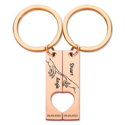Personalised Spotify Code Keychain - Engraved Stainless Steel Music Gift for Couples