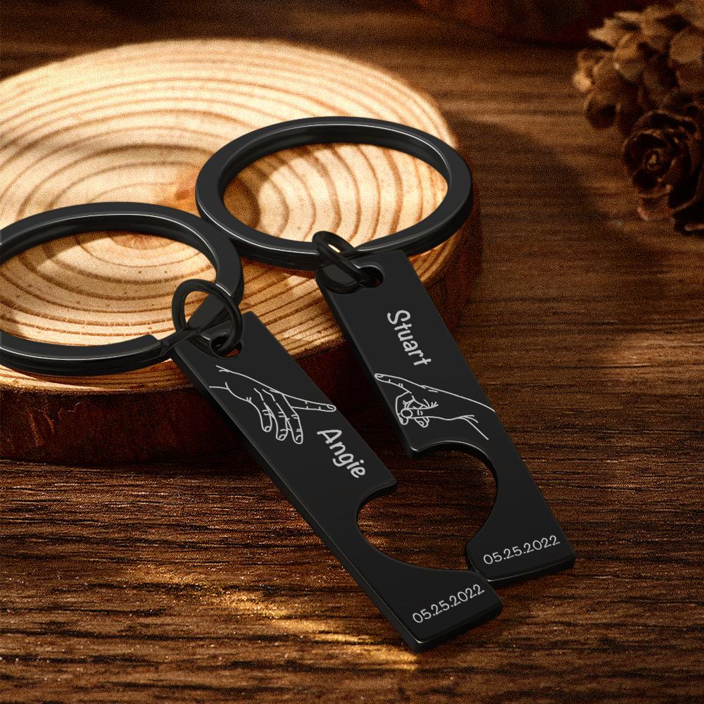 Personalised Spotify Code Keychain - Engraved Stainless Steel Music Gift for Couples