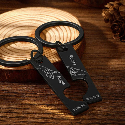 Personalised Spotify Code Keychain - Engraved Stainless Steel Music Gift for Couples