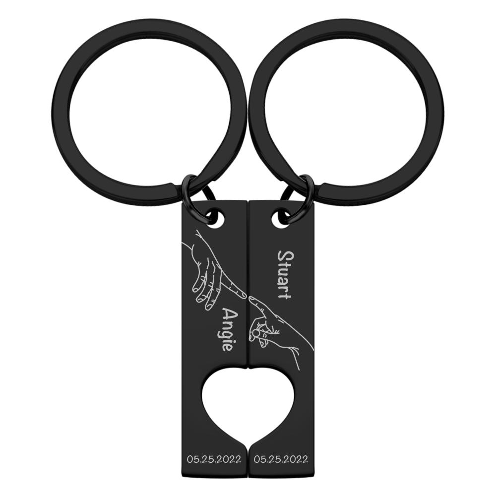 Personalised Spotify Code Keychain - Engraved Stainless Steel Music Gift for Couples