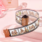 Custom Text Romantic Film Roll Keychain with red heart – personalised multi-photo camera-film keyring showing inserted photos, compact plastic anniversary or Valentine's Day keepsake