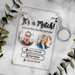 Personalized Perfect Match With Photos Keychain/Plaque/Night Light