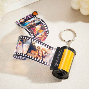 Custom Photo Film Roll Keychain Personalized Love Camera Roll Keychain Anniversary Gifts