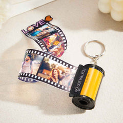 Custom Photo Film Roll Keychain Personalized Love Camera Roll Keychain Anniversary Gifts