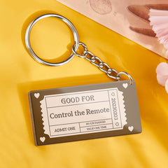 Personalised Love Coupon Keychain | Custom Romantic Gift for Him or Her