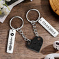 Single heart brick keyring with sturdy ring attachment and engraved detail – durable everyday personalised keyring