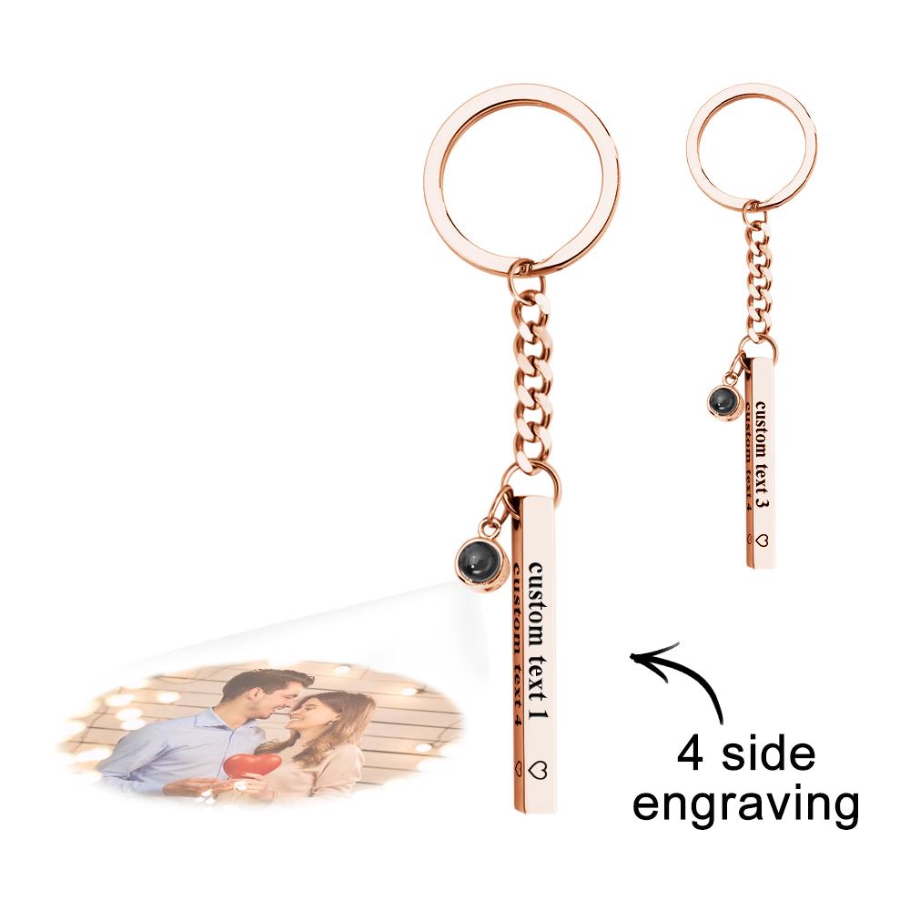 Lifestyle shot of the personalised keyring attached to keys to show practical use and gift suitability for weddings, Mother’s Day or memorial keepsakes