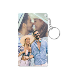 Personalised Spotify Code Keychain with Photo & Text - Custom Music Gift for Couples