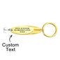 Fish hook keyring attached to keys and leather fob — engraved keychain styled as a personalised keyring for him, perfect gift for dads or husbands