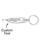 Fish hook keyring attached to keys and leather fob — engraved keychain styled as a personalised keyring for him, perfect gift for dads or husbands