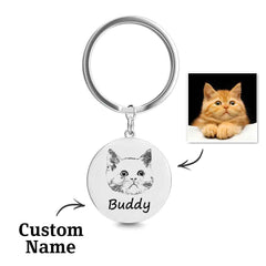 Custom Pet Keychains Custom Photo Keychains Engraved Keychains for Your Lover Pet