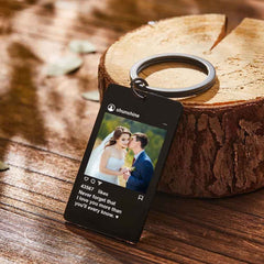 Stainless Steel Custom Photo Keychain All Are Customized Fashion Blessing Keychain