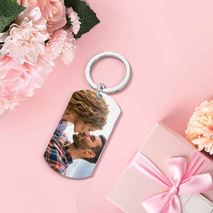 Drive Safe Have Fun Custom Keychain with Photo Gifts for Men