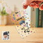 Personalised Custom Faces Acrylic Keychain showing a custom face illustration and engraved text — perfect personalised keyring for an anniversary or birthday gift