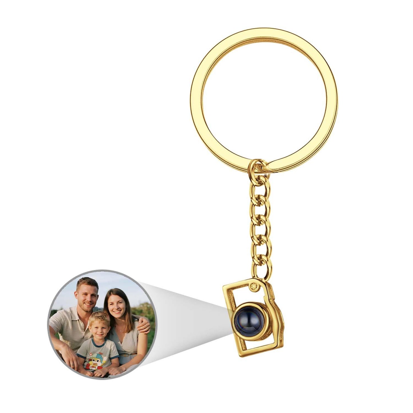 Personalised Photo Projection Necklace - Custom Engraved Camera Locket Gift