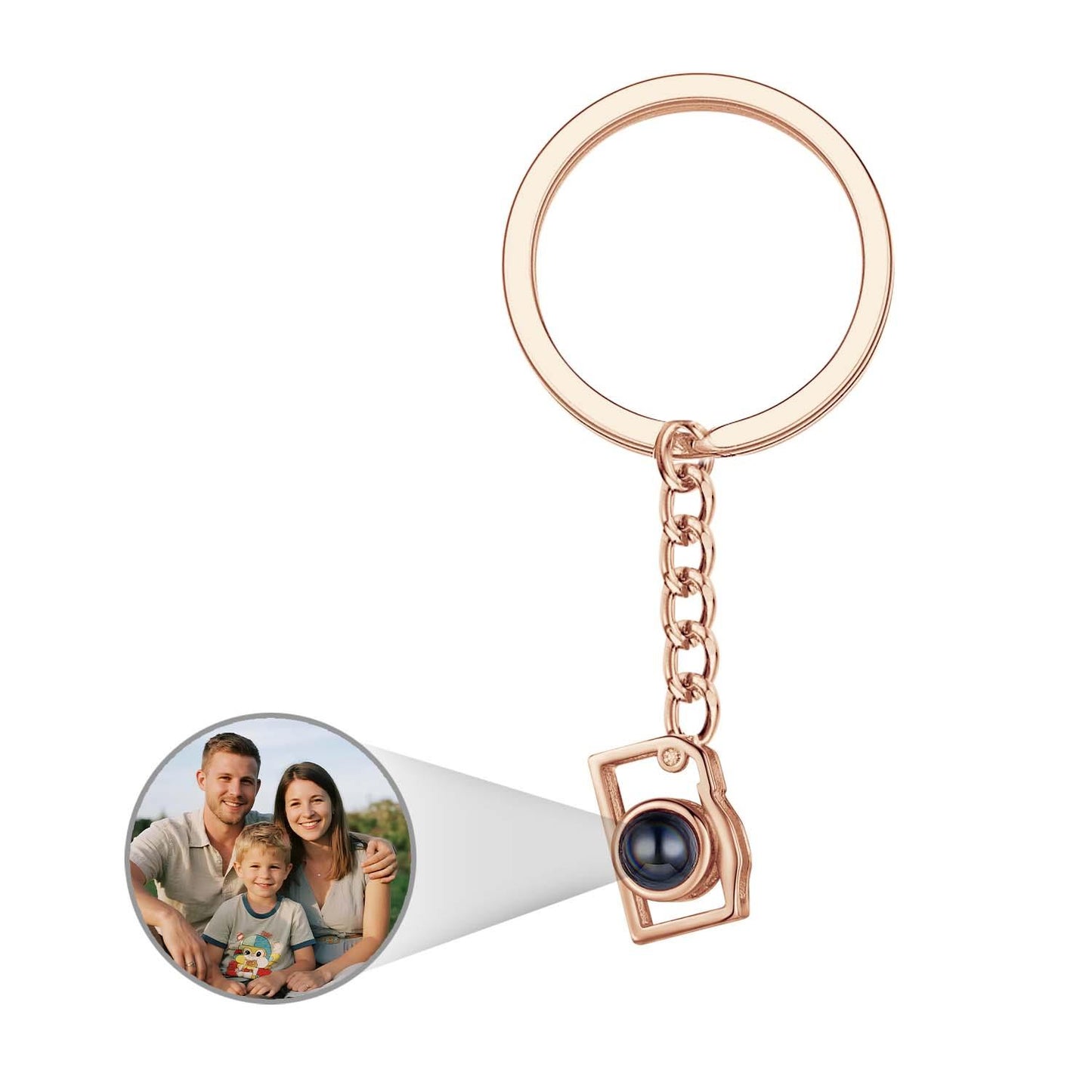 Personalised Photo Projection Necklace - Custom Engraved Camera Locket Gift