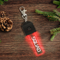Custom Engraved Flash LED Keyring in clear acrylic with photo and text personalisation, UV printing, carabiner clip