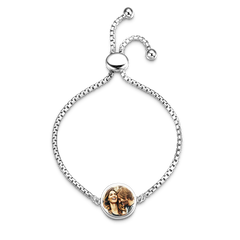 Personalised Circle Photo Bracelet for Women | Customisable S925 Silver
