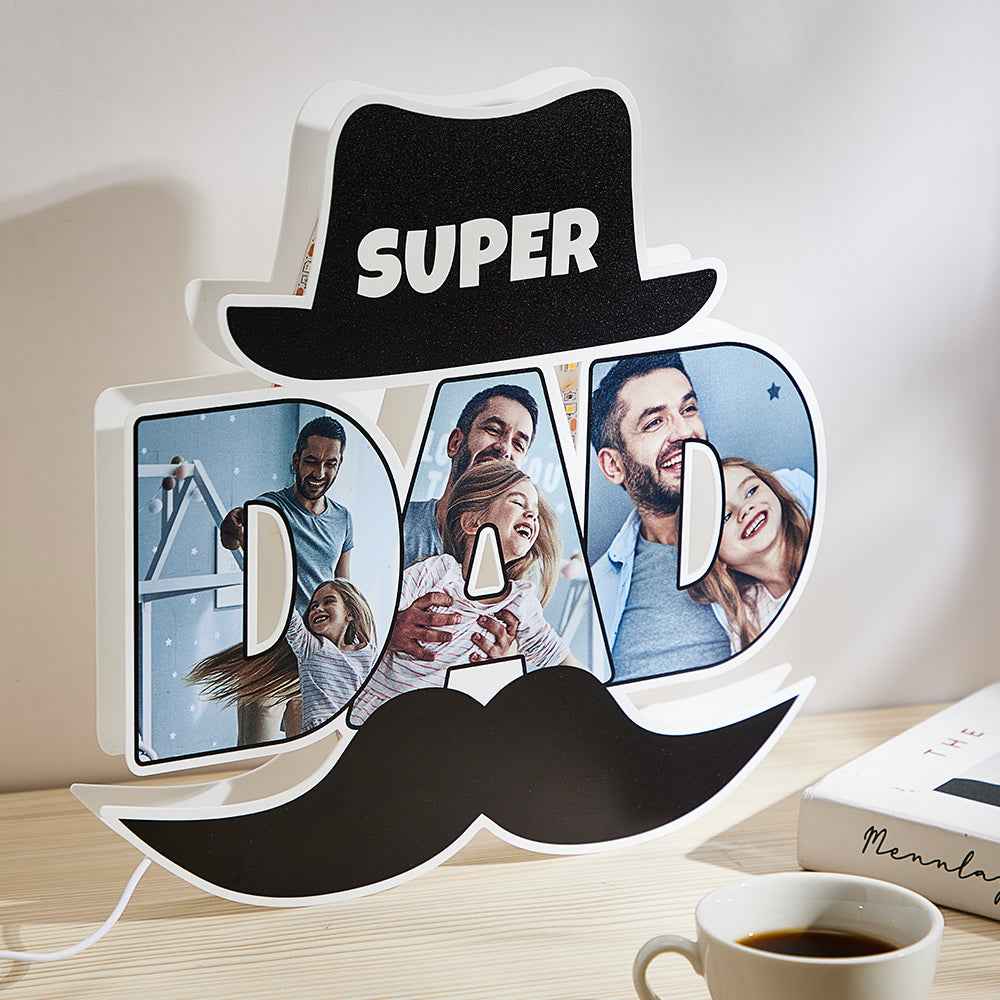 Custom Photo Night Light Funny Beard Father's Day Gifts