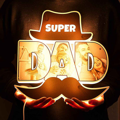 Custom Photo Night Light Funny Beard Father's Day Gifts