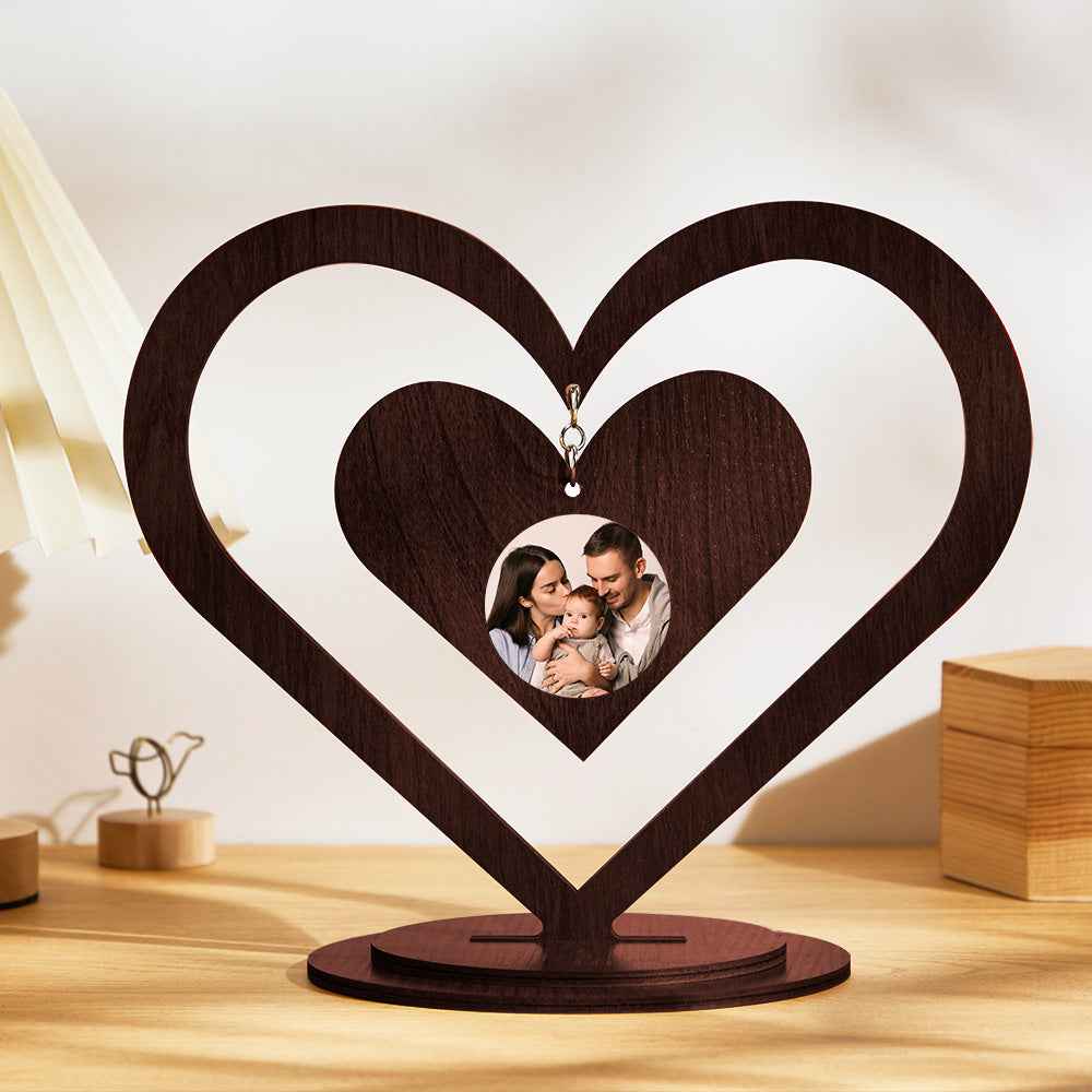 Custom Photo Heart Ornaments Photo Frame Creative Gifts