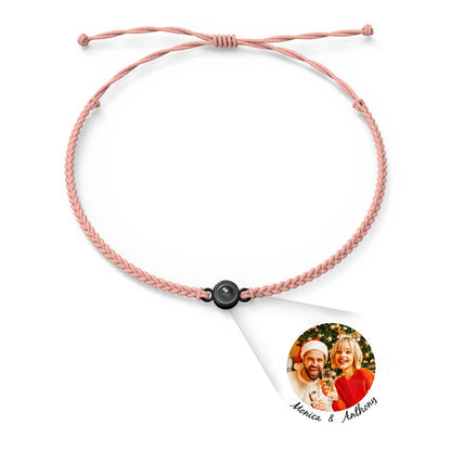Personalised Photo Projection Charm Bracelet | I Love You in 100 Languages | Custom Birthday Gift