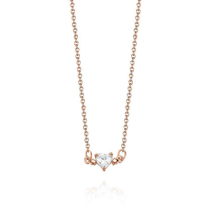 Personalized Heart-Shaped Birthstone Necklace Anniversary Birthday Gift for Her