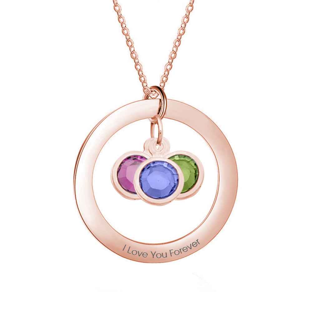 Personalized Birthstone Necklace Custom Necklace Gift for Her