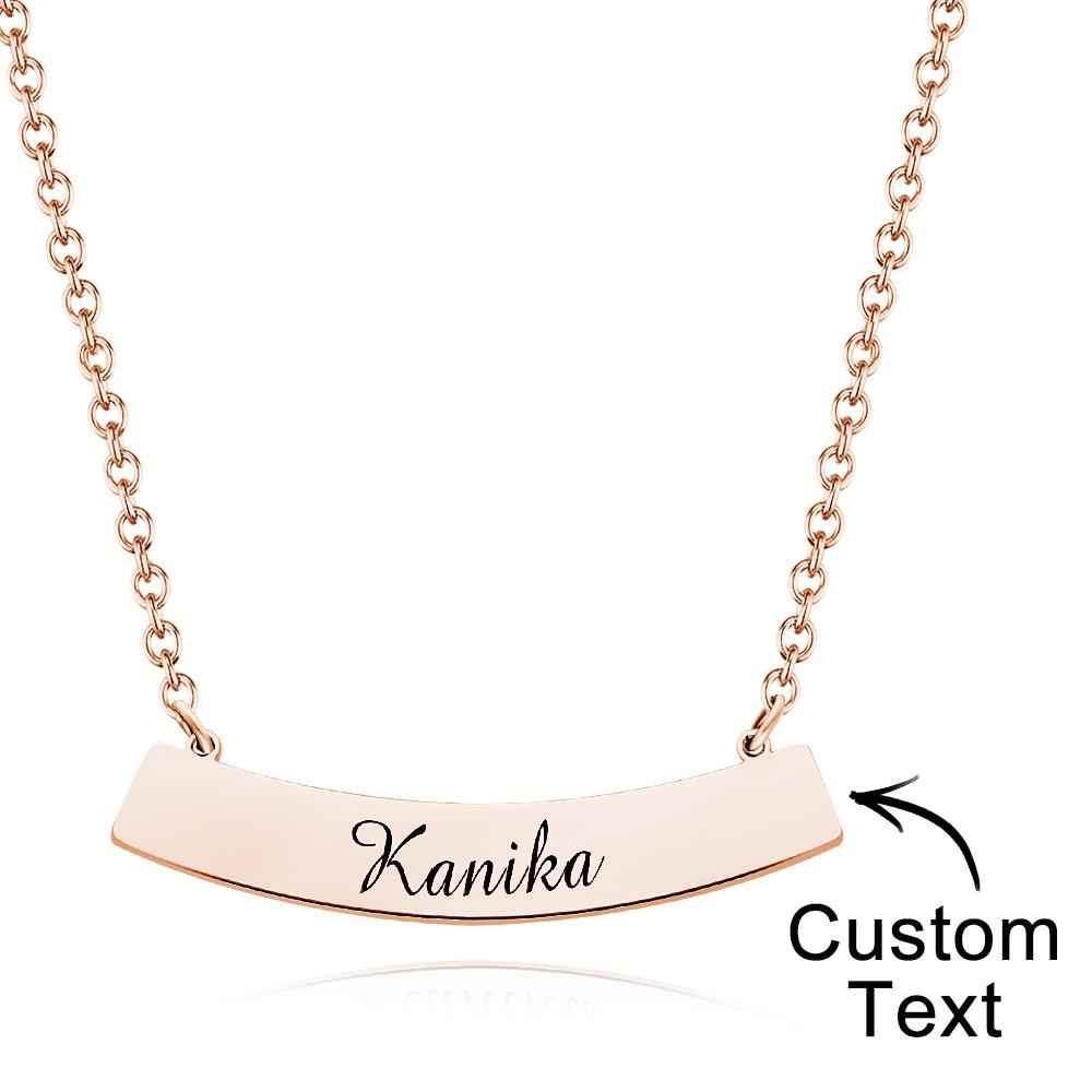 Personalized Stylish Necklace Engraved Pendant Necklace Jewelry for Her