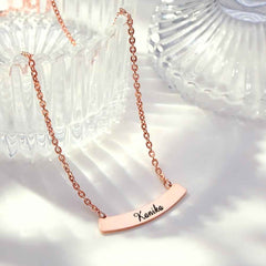 Personalized Stylish Necklace Engraved Pendant Necklace Jewelry for Her