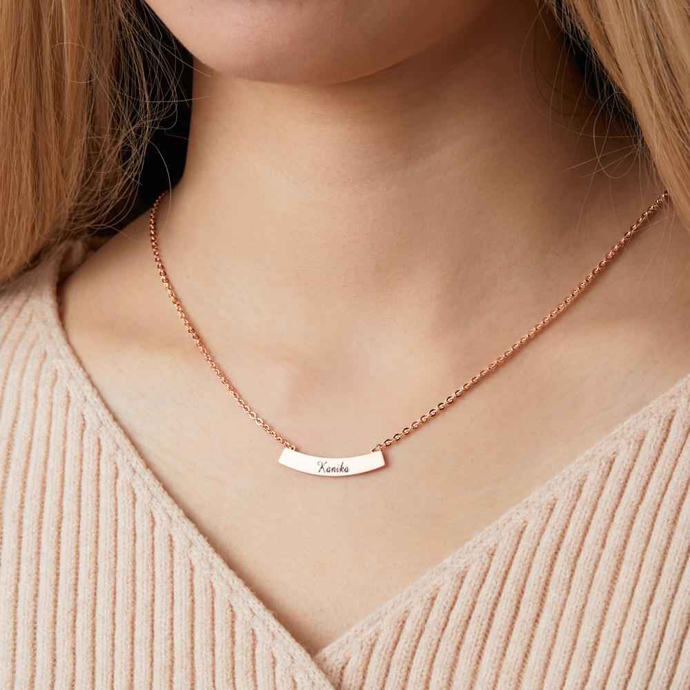 Personalized Stylish Necklace Engraved Pendant Necklace Jewelry for Her
