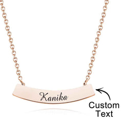 Personalized Stylish Necklace Engraved Pendant Necklace Jewelry for Her