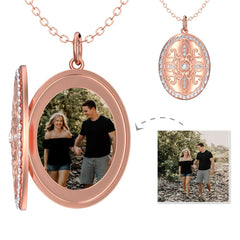 Personalised Photo Necklace - Custom Engraved Birthday & Anniversary Gift