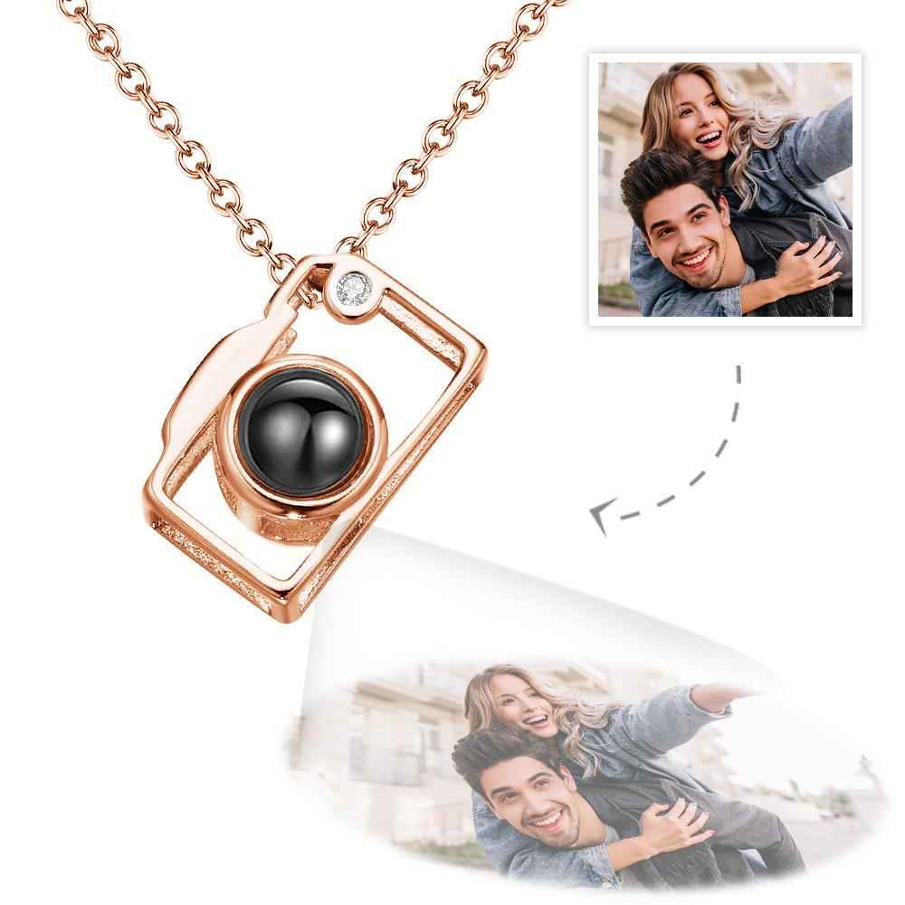 Custom Photo Necklace Projection Creative Camera Shape Gifts Anniversary Gifts for Her