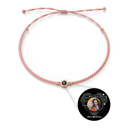 Personalised Photo Projection Charm Bracelet | I Love You in 100 Languages | Custom Birthday Gift
