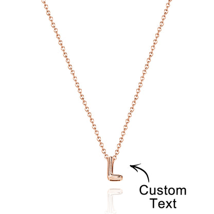 Personalised 3D Bubble Letters Name Necklace - Unique Gift for Loved Ones