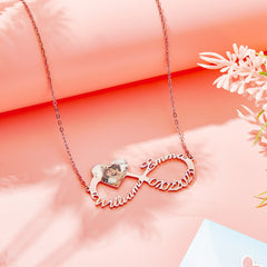 Personalised Infinity Name Necklace - Custom Silver Necklace for Her | Anniversary & Wedding Gift