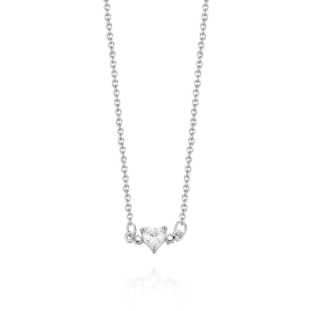 Personalized Heart-Shaped Birthstone Necklace Anniversary Birthday Gift for Her