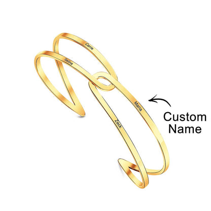Personalised Adjustable Couple Bracelet | Engraved Bridesmaid Gift