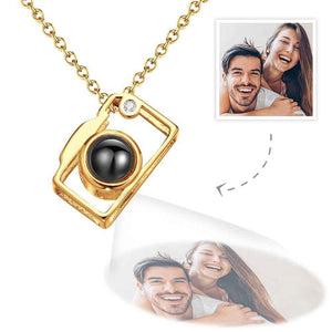 Custom Photo Necklace Projection Creative Camera Shape Gifts Anniversary Gifts for Her