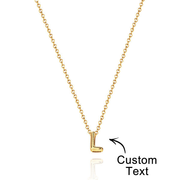 Personalised 3D Bubble Letters Name Necklace - Unique Gift for Loved Ones