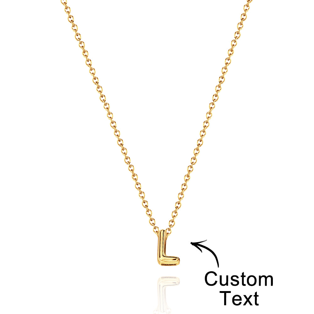 Personalised 3D Bubble Letters Name Necklace - Unique Gift for Loved Ones