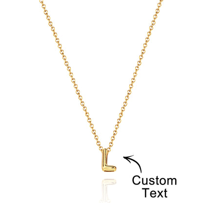 Personalised 3D Bubble Letters Name Necklace - Unique Gift for Loved Ones