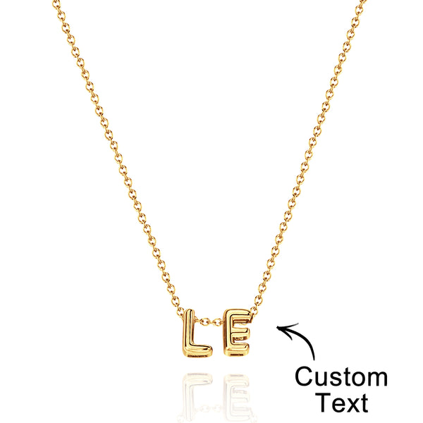 Personalised 3D Bubble Letters Name Necklace - Unique Gift for Loved Ones