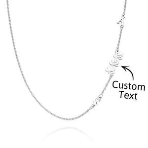 Custom Engraved Animal Paw Shape Initial Necklace – Unique Wedding Gift